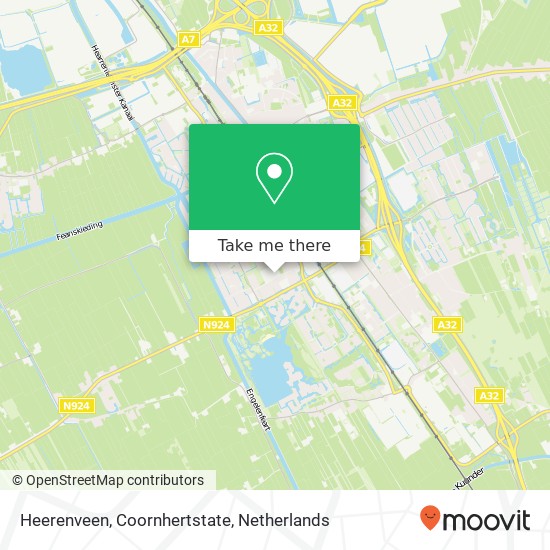 Heerenveen, Coornhertstate Karte