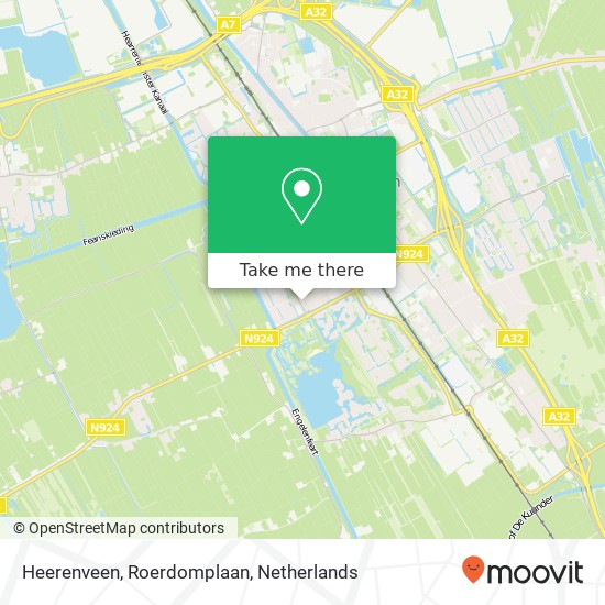 Heerenveen, Roerdomplaan map