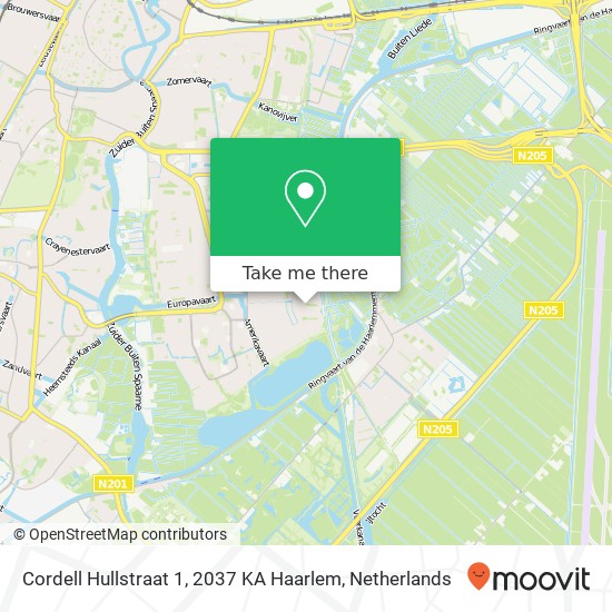 Cordell Hullstraat 1, 2037 KA Haarlem Karte