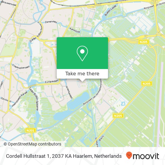 Cordell Hullstraat 1, 2037 KA Haarlem map