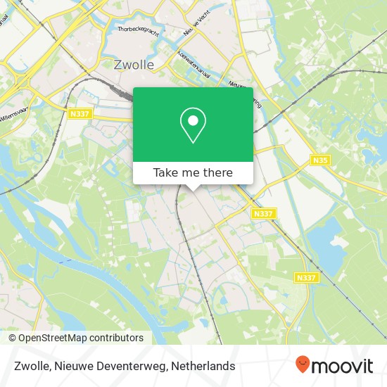 Zwolle, Nieuwe Deventerweg Karte