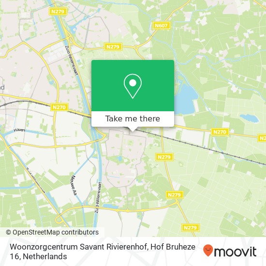 Woonzorgcentrum Savant Rivierenhof, Hof Bruheze 16 map