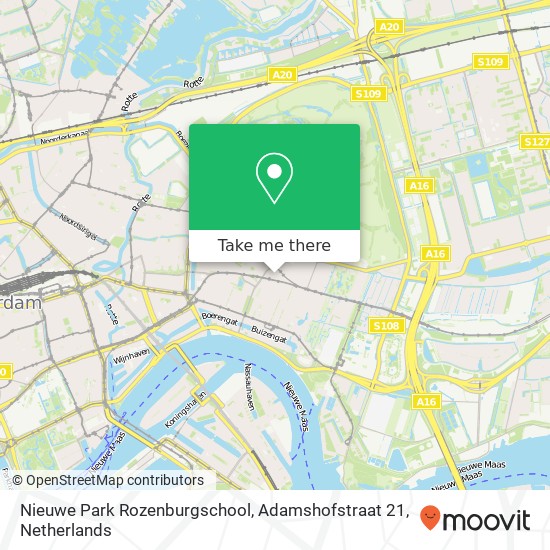 Nieuwe Park Rozenburgschool, Adamshofstraat 21 map