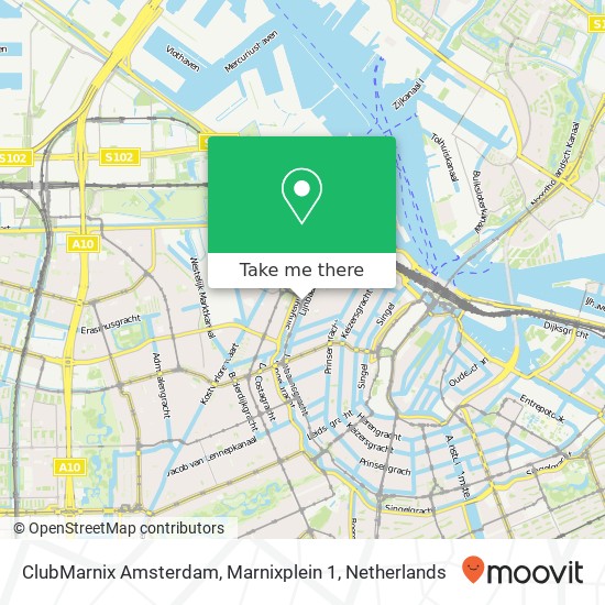ClubMarnix Amsterdam, Marnixplein 1 Karte