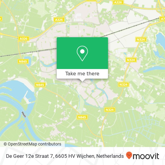 De Geer 12e Straat 7, 6605 HV Wijchen map