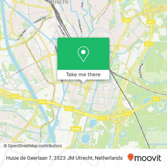 Huize de Geerlaan 7, 3523 JM Utrecht map