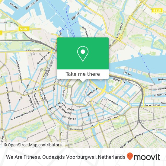 We Are Fitness, Oudezijds Voorburgwal Karte