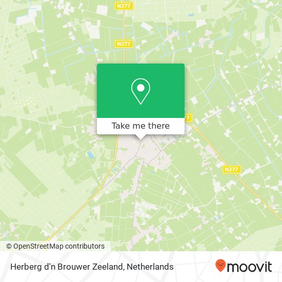 Herberg d'n Brouwer Zeeland map