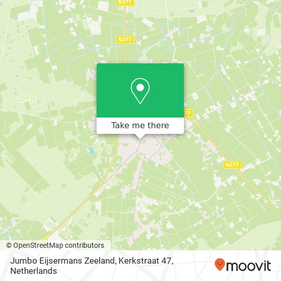 Jumbo Eijsermans Zeeland, Kerkstraat 47 map