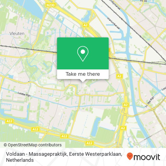 Voldaan - Massagepraktijk, Eerste Westerparklaan map