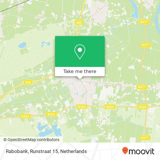 Rabobank, Runstraat 15 map