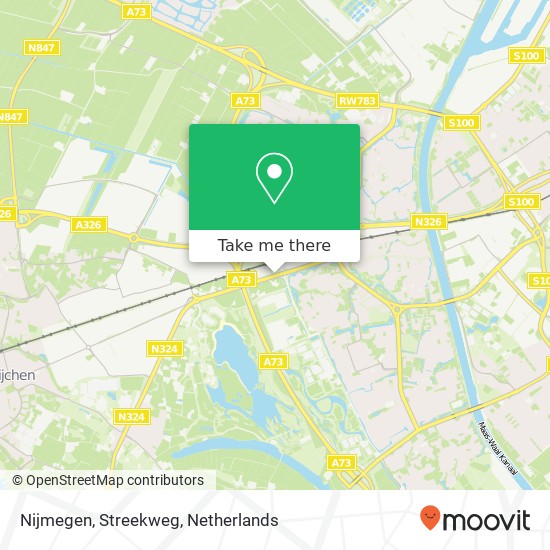 Nijmegen, Streekweg map