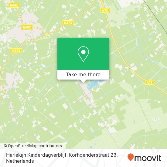 Harlekijn Kinderdagverblijf, Korhoenderstraat 23 map