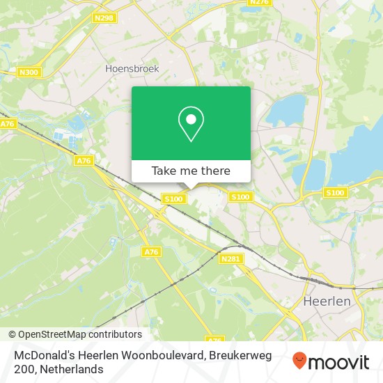 McDonald's Heerlen Woonboulevard, Breukerweg 200 map