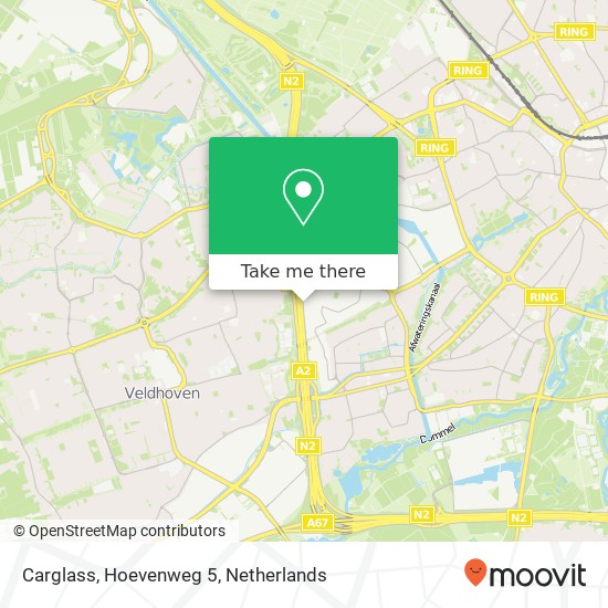 Carglass, Hoevenweg 5 map