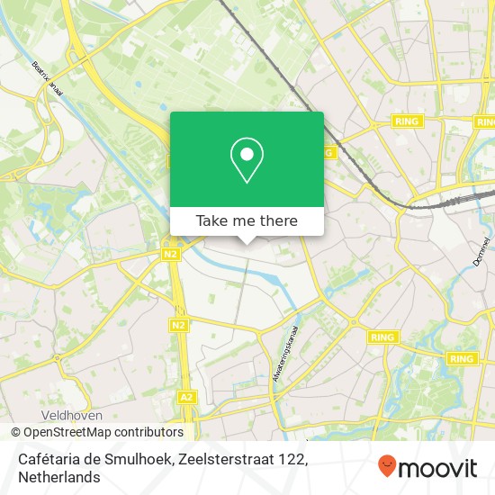 Cafétaria de Smulhoek, Zeelsterstraat 122 map