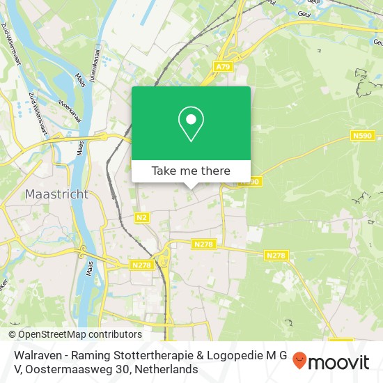 Walraven - Raming Stottertherapie & Logopedie M G V, Oostermaasweg 30 map