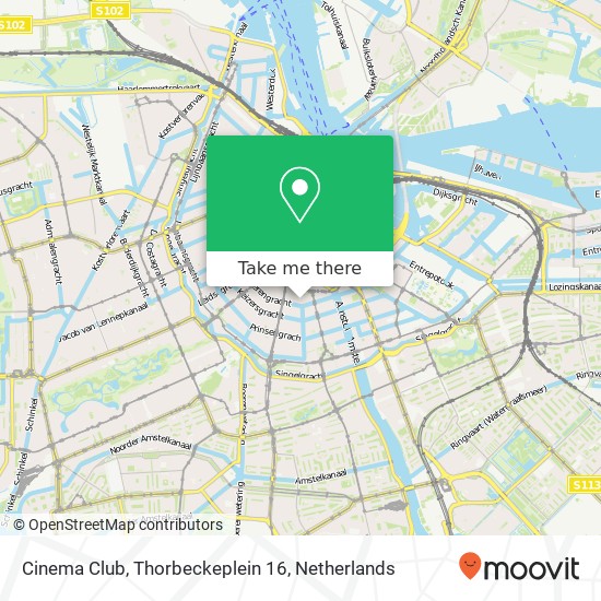 Cinema Club, Thorbeckeplein 16 Karte