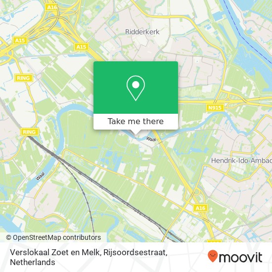 Verslokaal Zoet en Melk, Rijsoordsestraat map