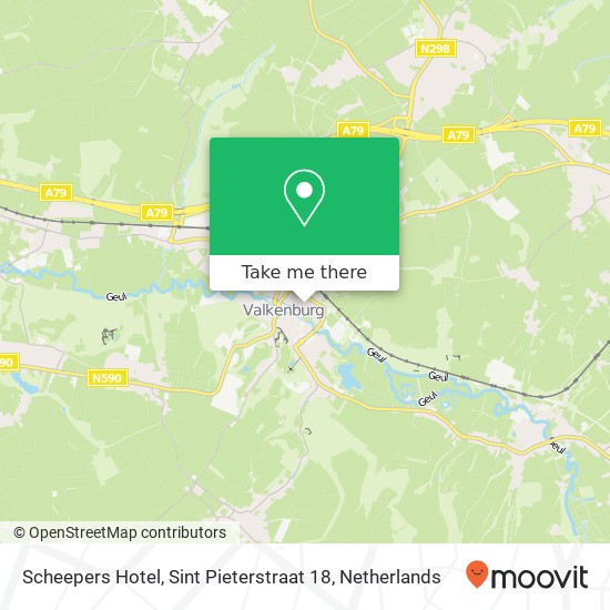 Scheepers Hotel, Sint Pieterstraat 18 map