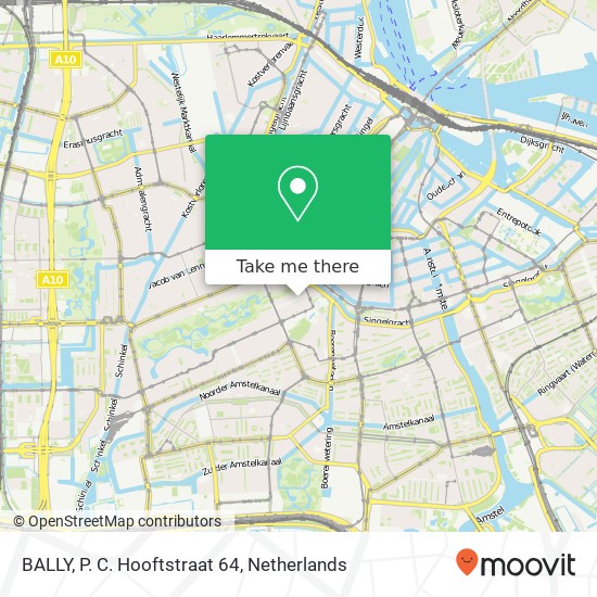 BALLY, P. C. Hooftstraat 64 map