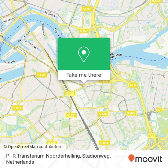 P+R Transferium Noorderhelling, Stadionweg map