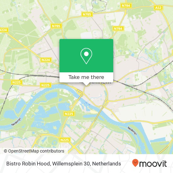 Bistro Robin Hood, Willemsplein 30 map