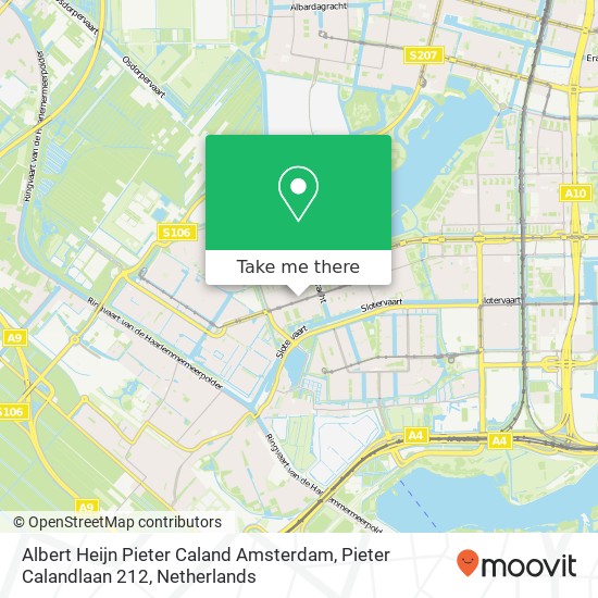 Albert Heijn Pieter Caland Amsterdam, Pieter Calandlaan 212 map