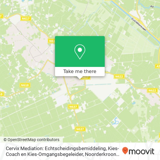 Cervix Mediation: Echtscheidingsbemiddeling, Kies-Coach en Kies-Omgangsbegeleider, Noorderkroon 21 Karte