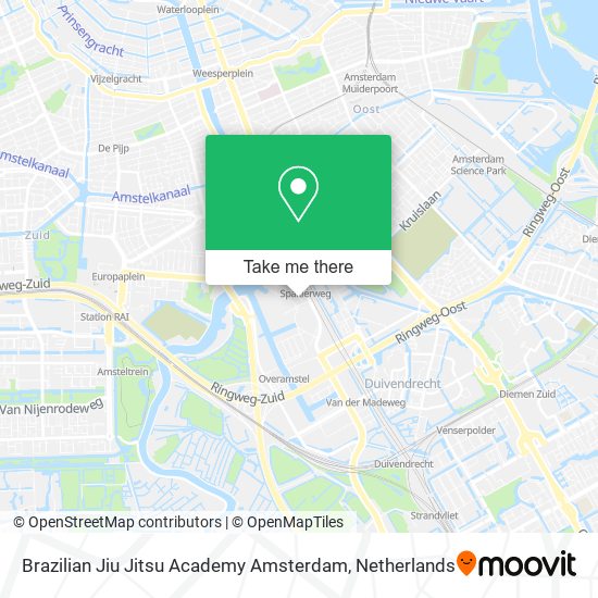 Brazilian Jiu Jitsu Academy Amsterdam map