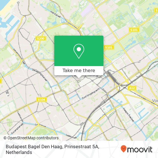 Budapest Bagel Den Haag, Prinsestraat 5A map