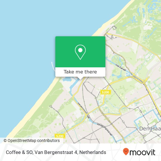 Coffee & SO, Van Bergenstraat 4 map