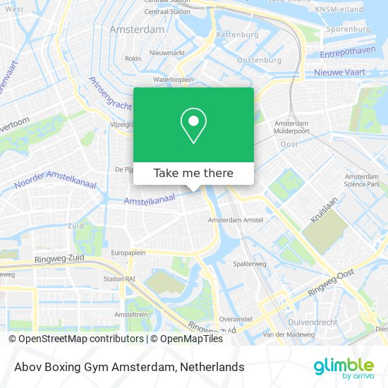 Abov Boxing Gym Amsterdam Karte