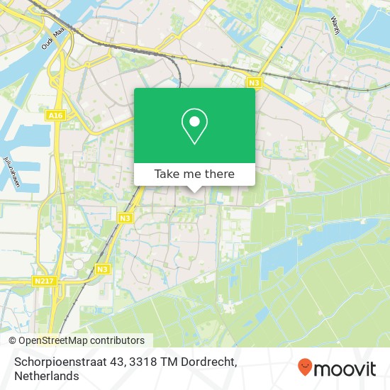 Schorpioenstraat 43, 3318 TM Dordrecht map