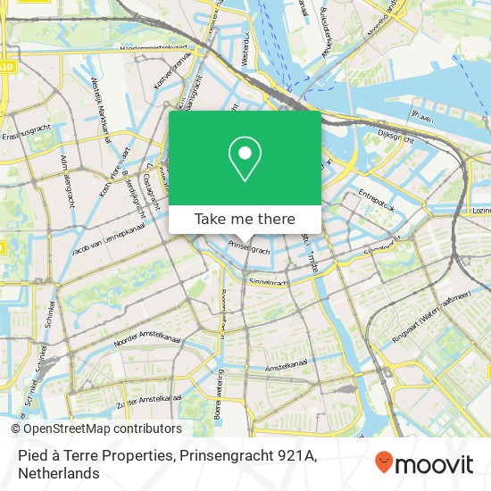 Pied à Terre Properties, Prinsengracht 921A map