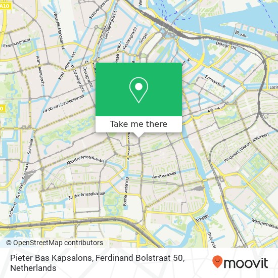 Pieter Bas Kapsalons, Ferdinand Bolstraat 50 map