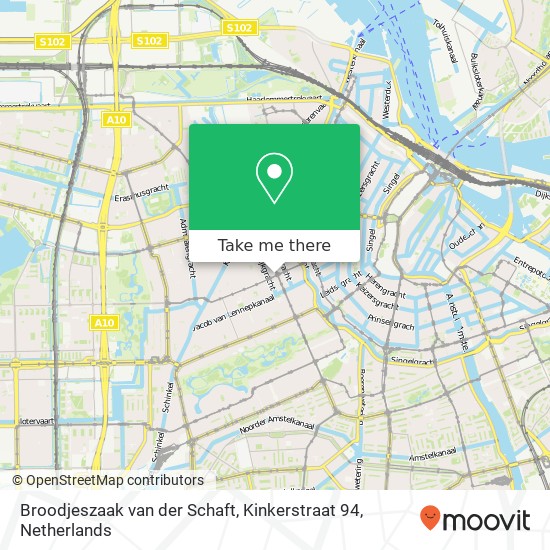 Broodjeszaak van der Schaft, Kinkerstraat 94 map