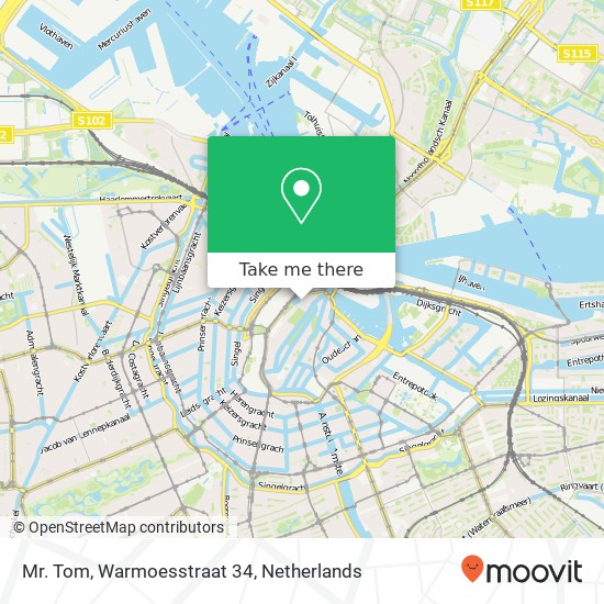 Mr. Tom, Warmoesstraat 34 Karte