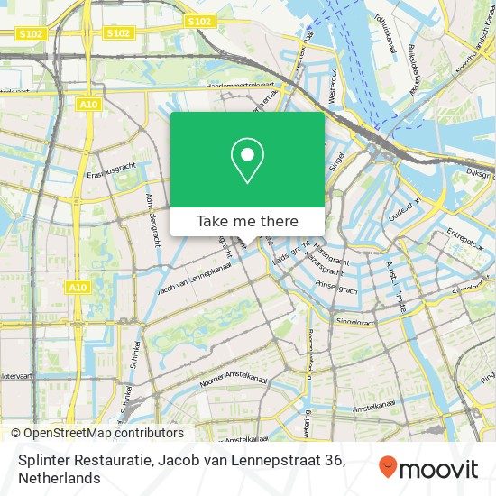 Splinter Restauratie, Jacob van Lennepstraat 36 map