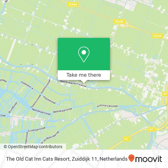 The Old Cat Inn Cats Resort, Zuiddijk 11 map