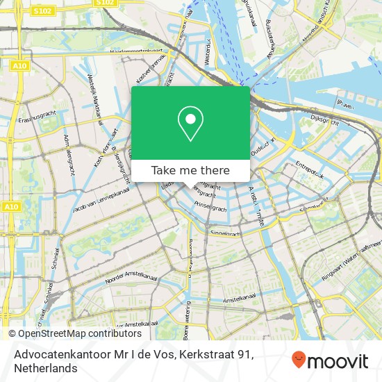 Advocatenkantoor Mr I de Vos, Kerkstraat 91 map