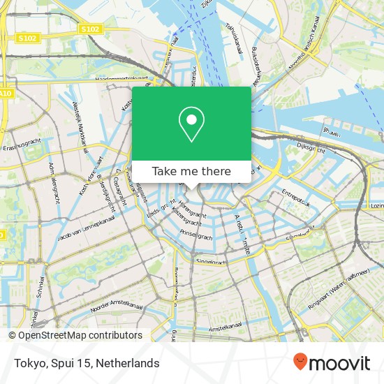 Tokyo, Spui 15 map