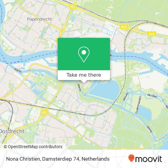 Nona Christien, Damsterdiep 74 map