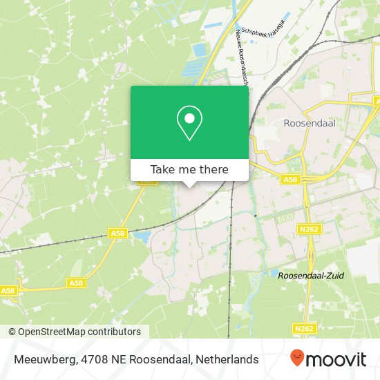 Meeuwberg, 4708 NE Roosendaal Karte