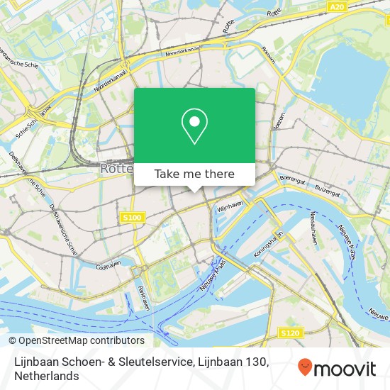 Lijnbaan Schoen- & Sleutelservice, Lijnbaan 130 map