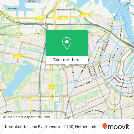 Knotsknetter, Jan Evertsenstraat 100 map