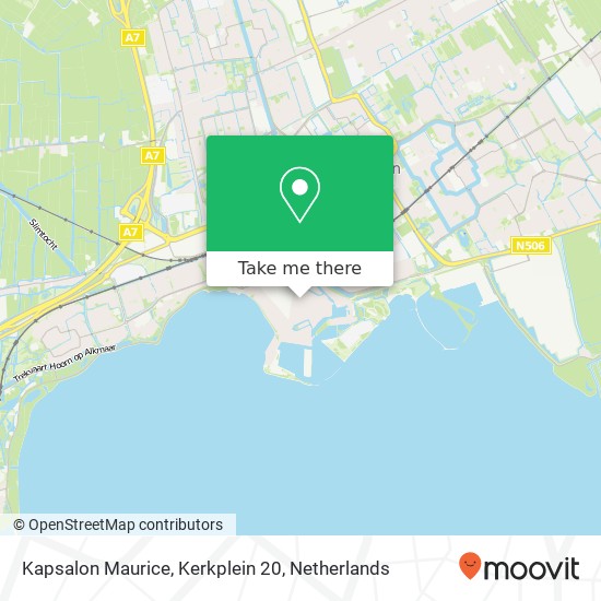 Kapsalon Maurice, Kerkplein 20 map