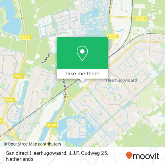 Sanidirect Heerhugowaard, J.J.P. Oudweg 25 map