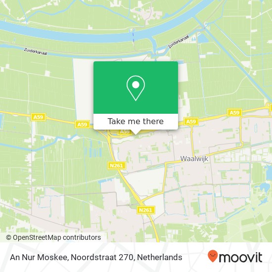 An Nur Moskee, Noordstraat 270 map