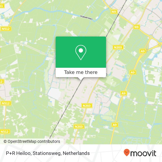 P+R Heiloo, Stationsweg map